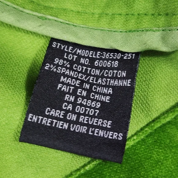 TRIBAL Green Button Up Jacket (12) - Picture 5 of 5